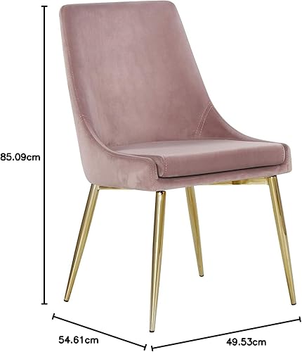 Miniatura 22 de Meridian Furniture Karina Collection Modern - Silla de comedor contemporánea tapizada de terciopelo con patas de metal resistentes. Gris,Negro