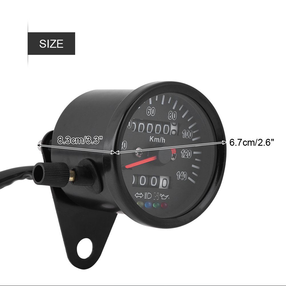 Compteur de vitesse moto, jauge de compteur kilométrique moto noir avec indicateur indicateur de vitesse mobylette compteur moto+compteur moto compteur moto compteur moto compteur moto compteur moto