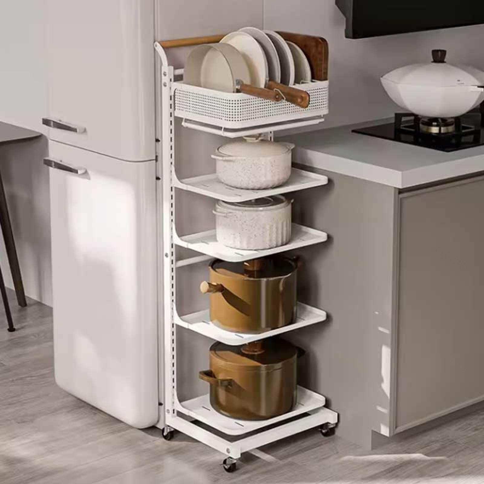 Carrello portaoggetti in metallo per ufficio, cucina e casa, a 3 livelli, con ripiani girevoli, per una facile conservazione e decorazione elegante
