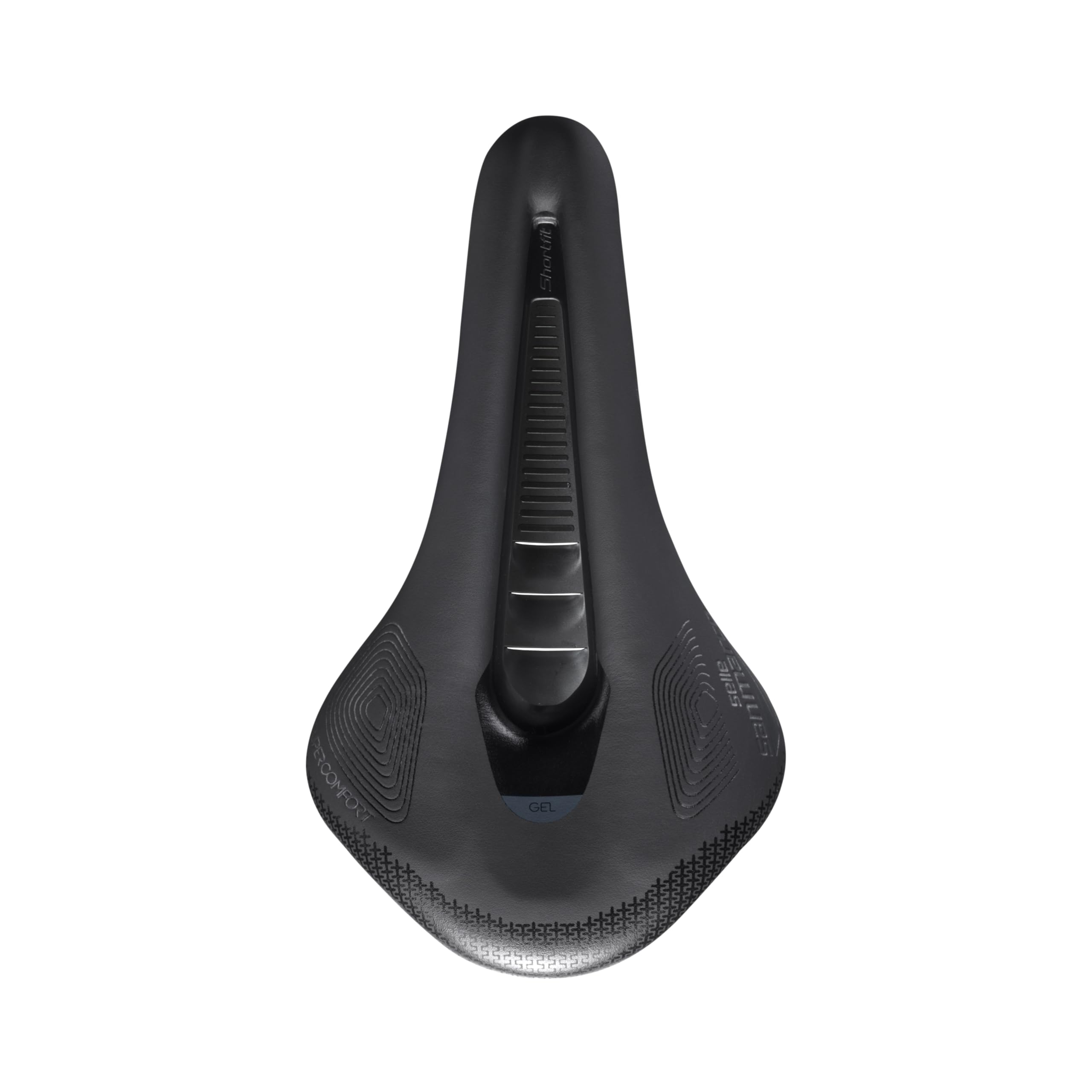 Selle San Marco SHORTFIT 2.0 Shield Supercomfort Racing - Sella Bicicletta Gravel e Bikepacking con Parafango Integrato, Foro Anatomico e Gel Extra, Telaio Resistente in Acciaio