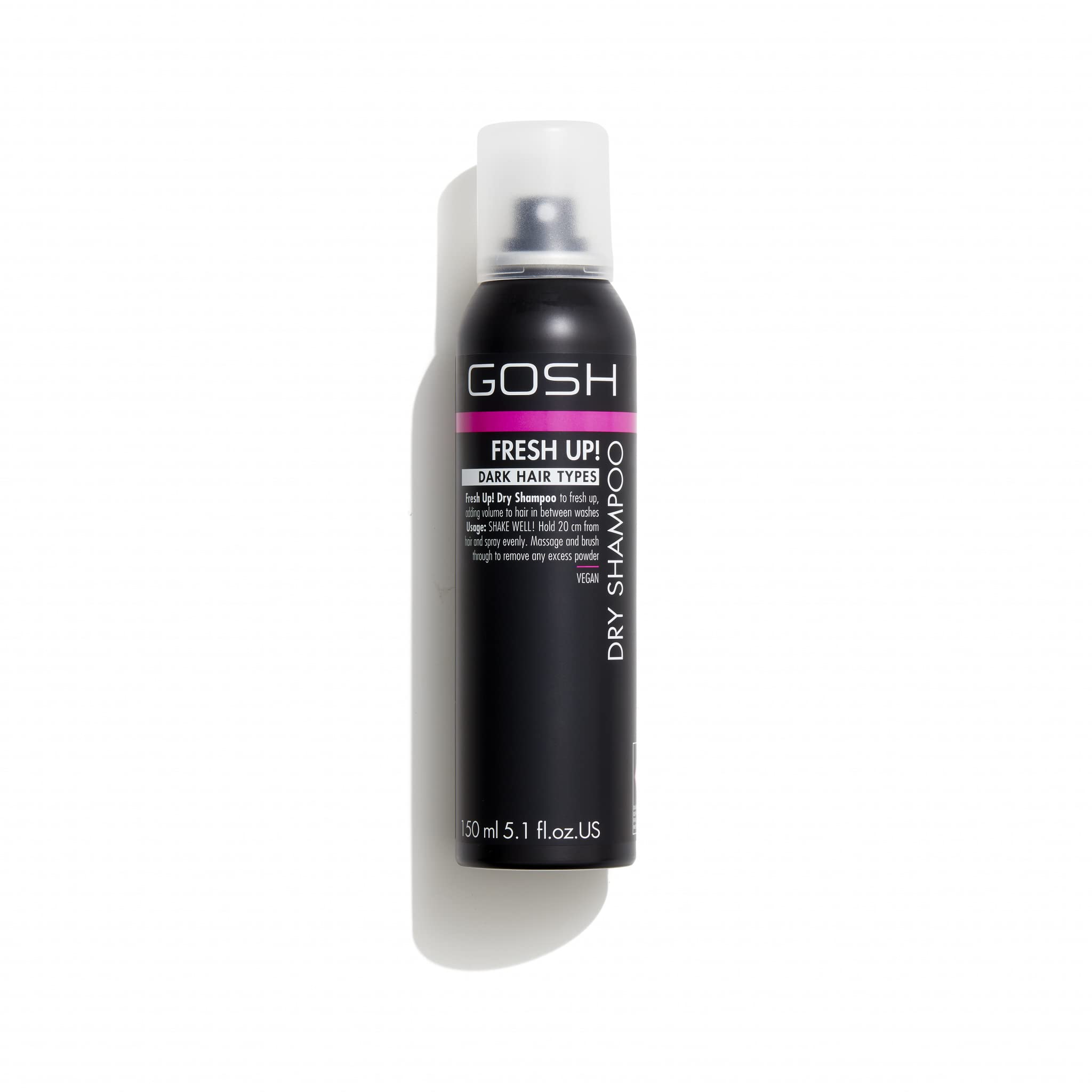 GOSH - Fresh Up Dry Shampoo for Dark hair 150 ml (bundle), Black