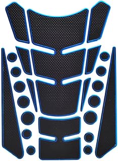 1 Set Blue Universal 3D Motorcycle Gas Tank Sticker, Fuel Tank Protector Decal Pad Self-adhesive and Waterproof