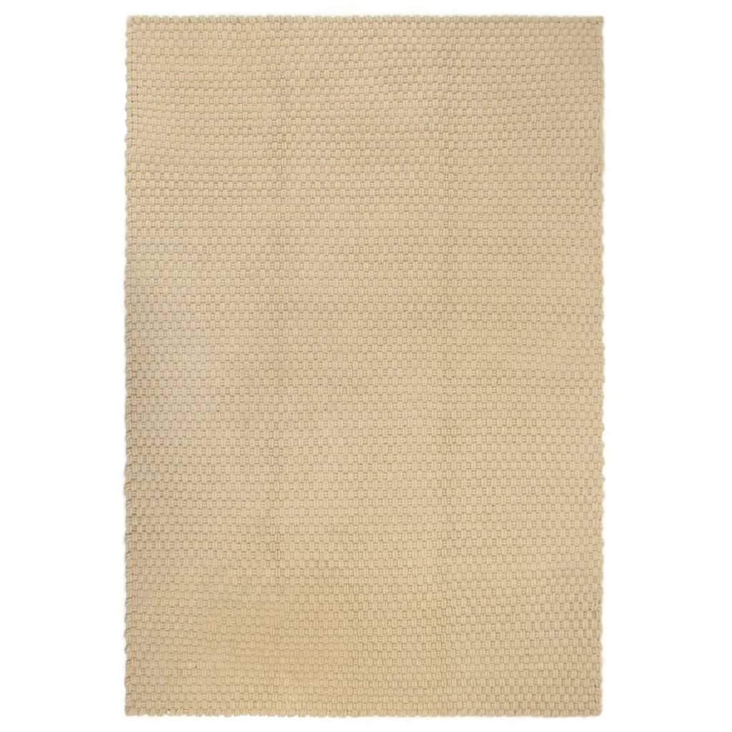 Tapis rectangulaire Naturel 160x230 cm Coton tissé épais Doux pour Salon Chambre entrée décoration intérieure bohème scandinave