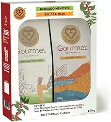 3 Corações Kit Café Gourmet Torrado e moído - Cerrado Mineiro e Sul de Minas, 2x250g