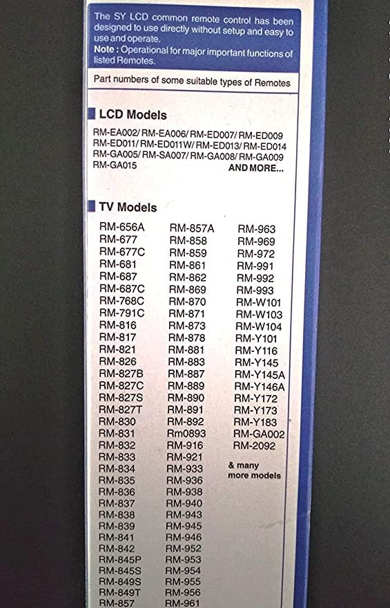 Image of VNQ Remote Compatible with Sony LCD /LED /HD /SMART /BRAVIA /3D /4K /ANDROID, Your Old Remote Must be Exact Same (Next-4)