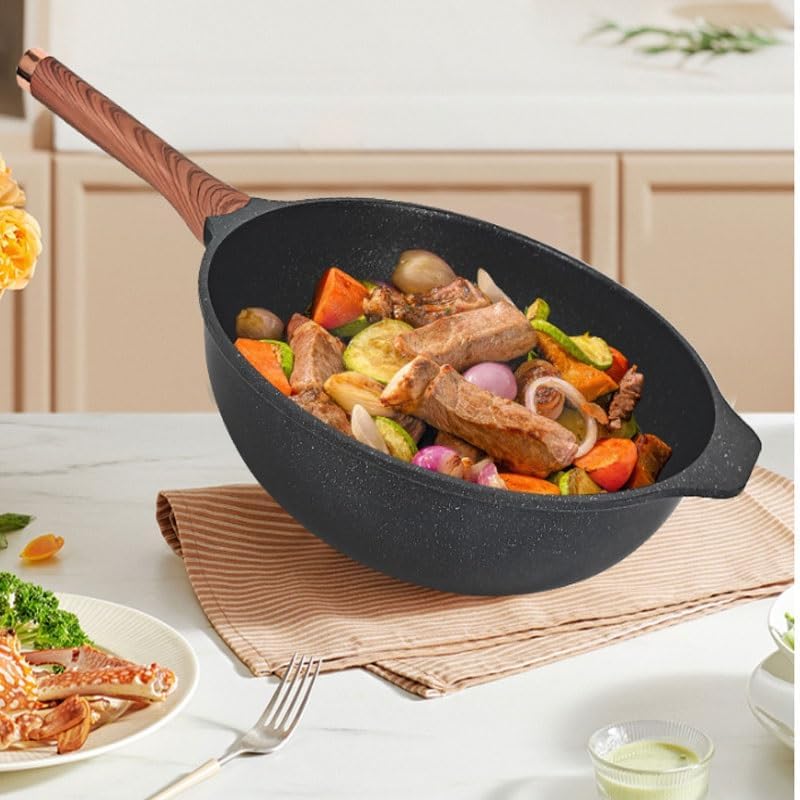 Aluminum Alloy Non Stick Pan Korean Flat Bottom Frying Cooking