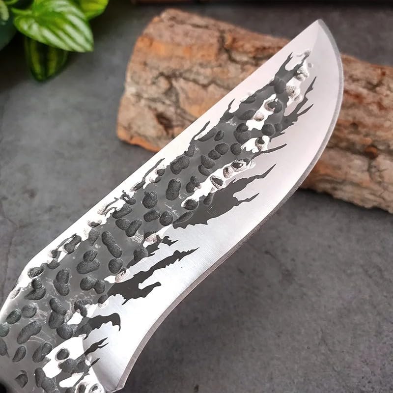Meat Cleaver,Cleaver Knife 5 Inch 5Cr15mov Meat Cleaver Stainless Steel Kitchen Boning Knife Handmade Forged Chef Butcher Fish Sheep Pig Cooking Knife