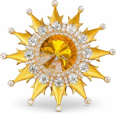 Sun Brooch Celestial and Nature-Inspired Jewelry Pin for Women Radiant Sun Accessory for Jackets, Dresses, Bags, and Special Occasions