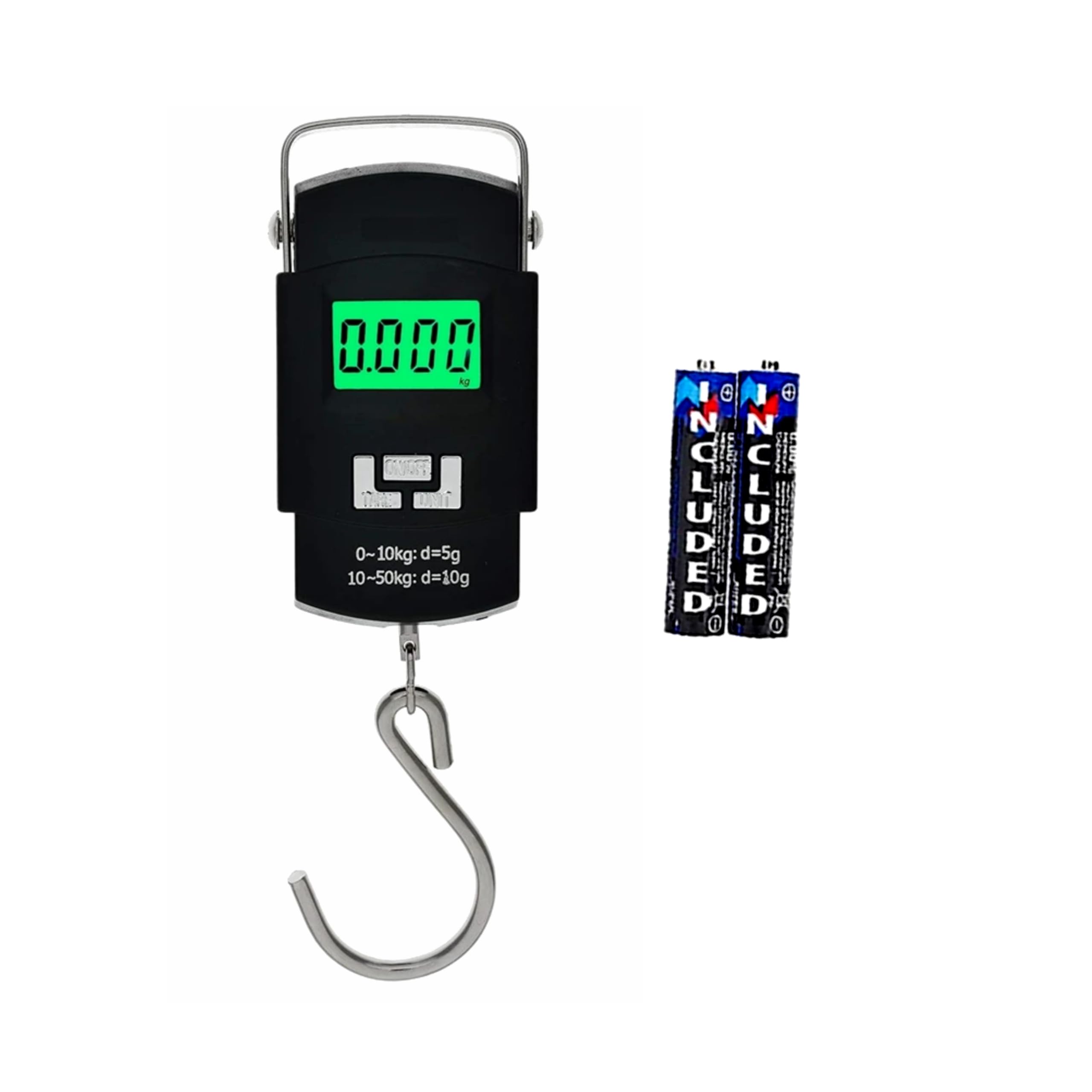 BME High Precision Digital Hanging Scale (50kg/110lb) with Green Backlit LCD, Tare Function, and 2 Free Batteries – Portable Hook Scale for Travel-image-29
