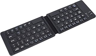 Mini teclado dobrável, teclado silencioso sem fio bluetooth 3.0, para ios, android e win, para tablet, computador, telefone, para viagens e viagens de negócios(Preto)