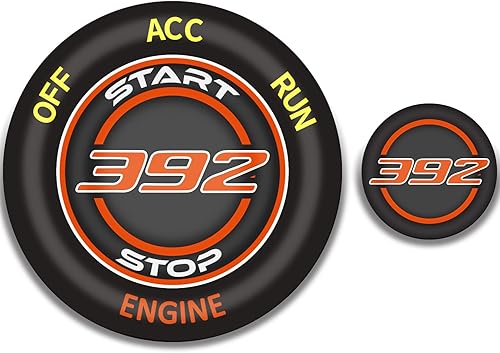 Miniatura 8 de ToolEpic Accesorios para Dodge Challenger Charger Durango 2015-2022  Cubierta del motor de arranque y parada Superposición de botón rojo rubí