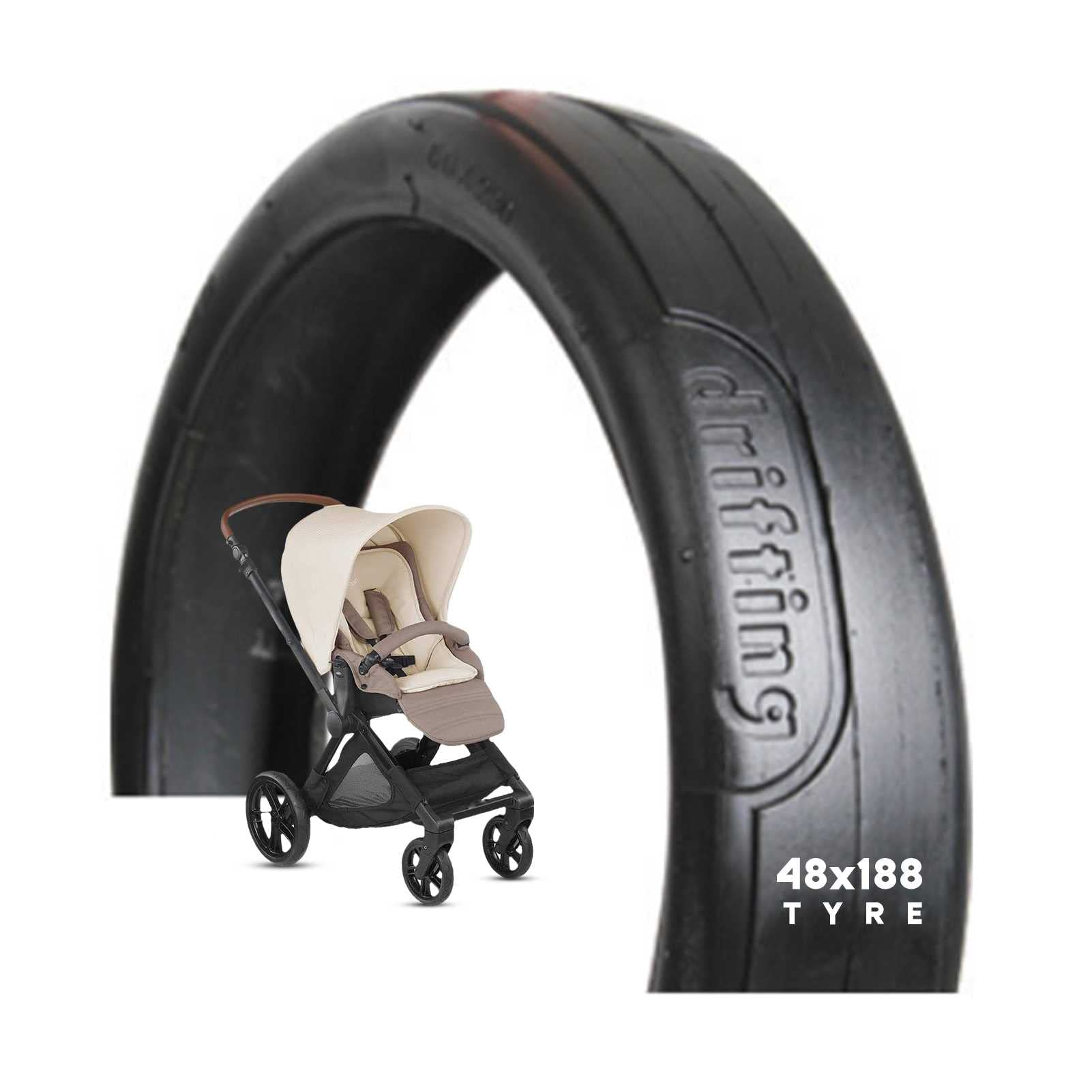 9 Zoll Reifen & Schlauch Set Für Kinderdreirad - Robuster Gummi-Außenreifen 48x188