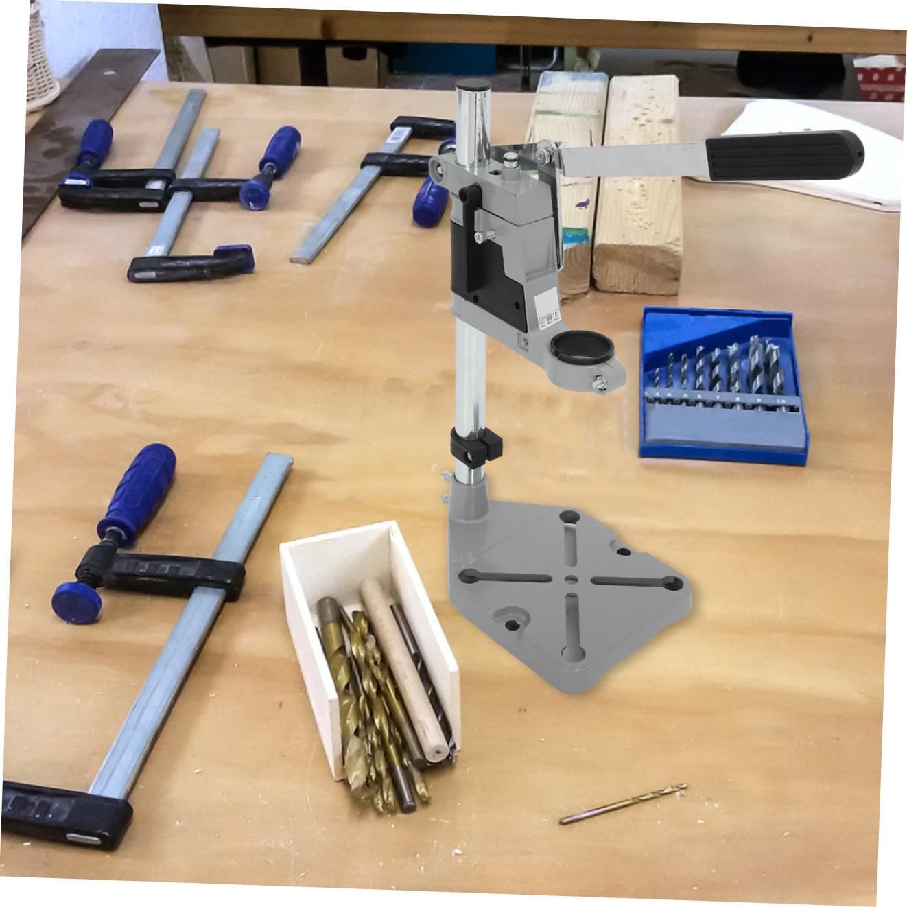 OUNONA Drill Press Stand for Hand Drill for Workbench Compact Design for and Efficient Use Workshop and DIY Projects