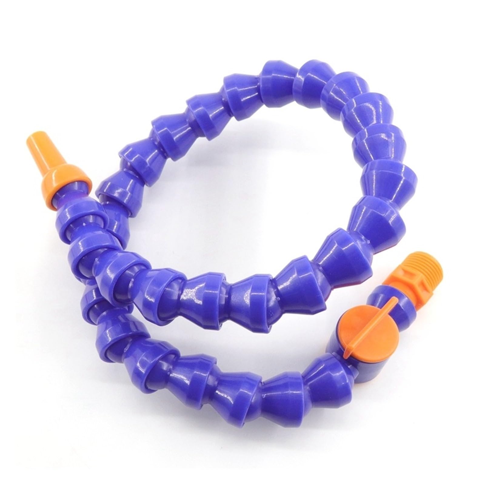 Flexible Coolant Pipe 1/2 3/8 1/4'' Male Thread 300~700mm Plastic Flexible Water Oil Coolant Tube Hose with Nozzle for CNC Milling Lathe Cooling Pipe(Valve-G1l2-Round,D_Length 700MM)