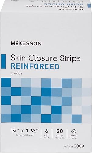 Miniatura 9 de McKesson Tiras adhesivas para cierre de piel, tira Steri reforzada para el cuidado de heridas, 14 pulgadas x 1 12 pulgadas, 6 por paquete, 50