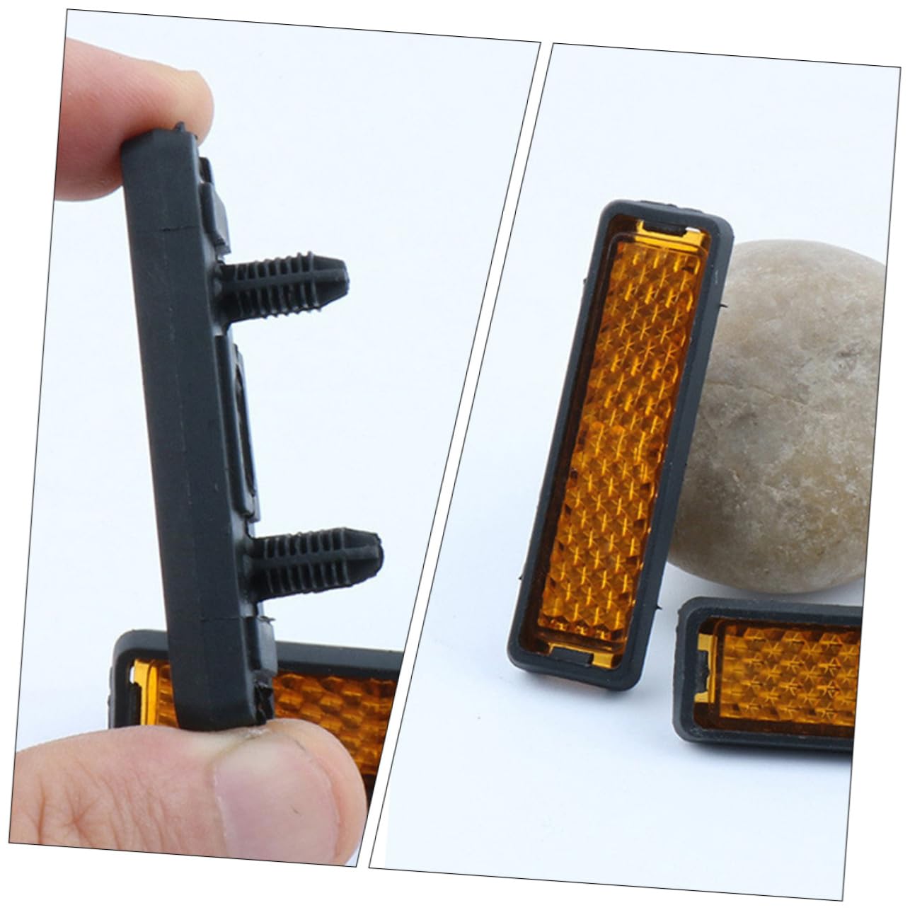 GALPADA 20pcs Bike Foot Pedal Reflectors Black Spoke Reflectors for Night Safety