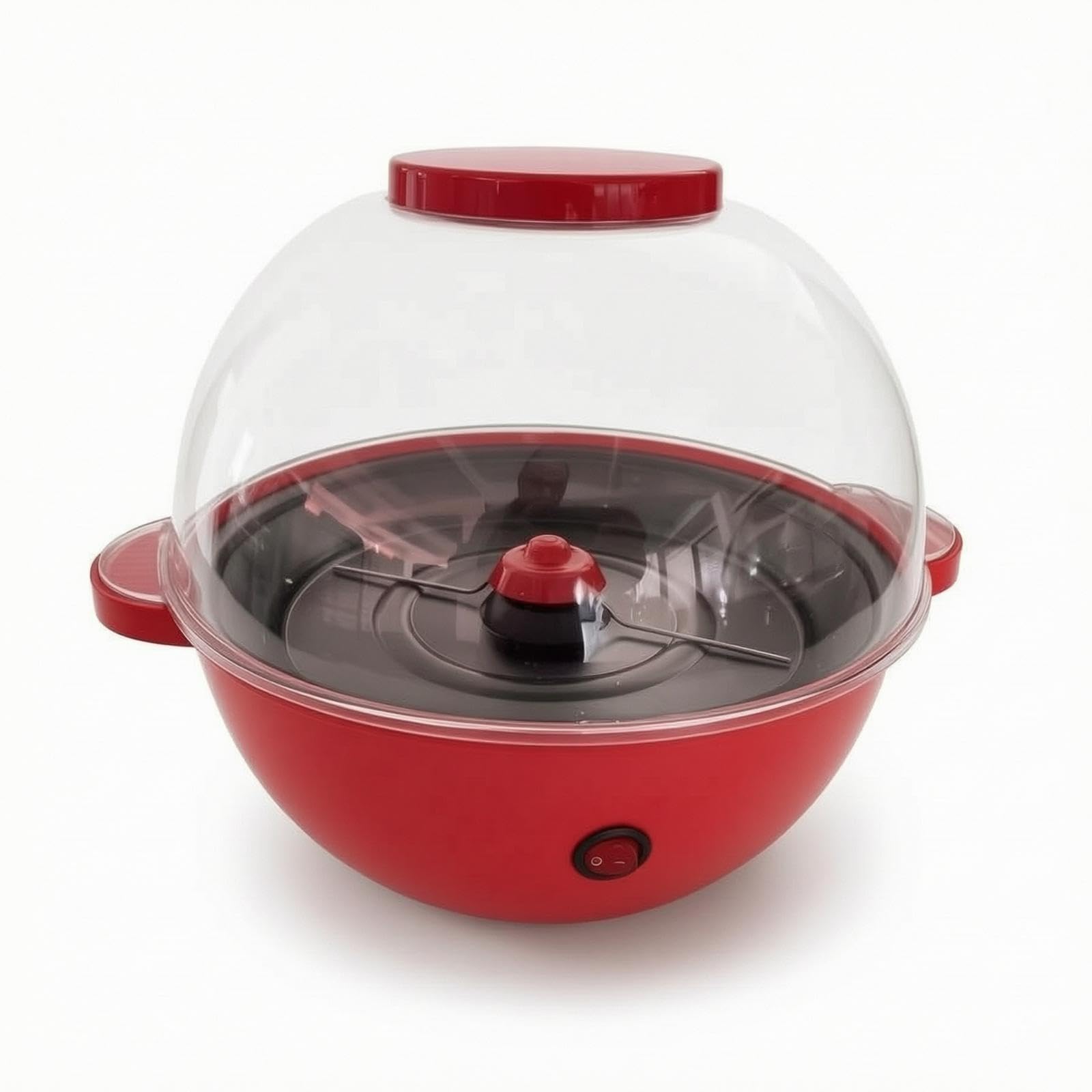 Popcorn Machine with Dome Lid Electric Appliance Househ | Popcorn Machine with Dome Lid Electric Appliance Household for Families Movie Nights Home Kitchen Red 220V Eu Plug ABS Metal-picture-14
