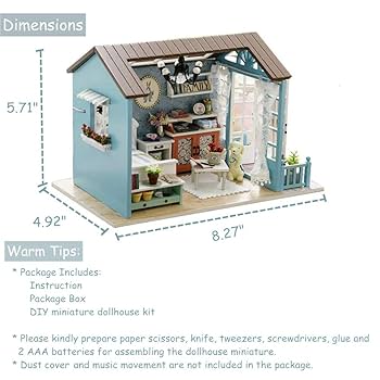Amazon | TuKIIE DIY ミニチュアドールハウスキット 1:24