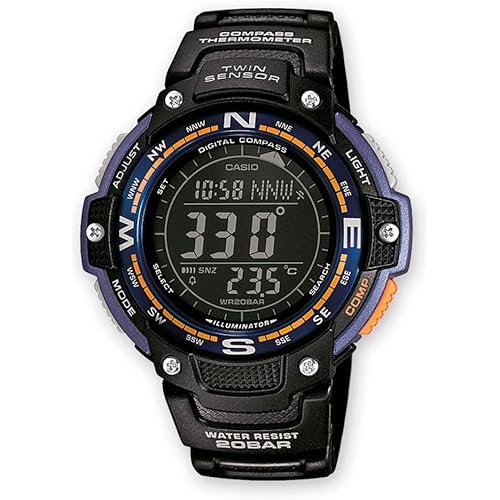Casio SGW100 Series | Digital Watch & Compass | 200M WR | 100 SEC Stopwatch | Twin Sensor for Direction & Temperature | Low Temp Resistant | World Time | Auto Calendar | Multi Alarm