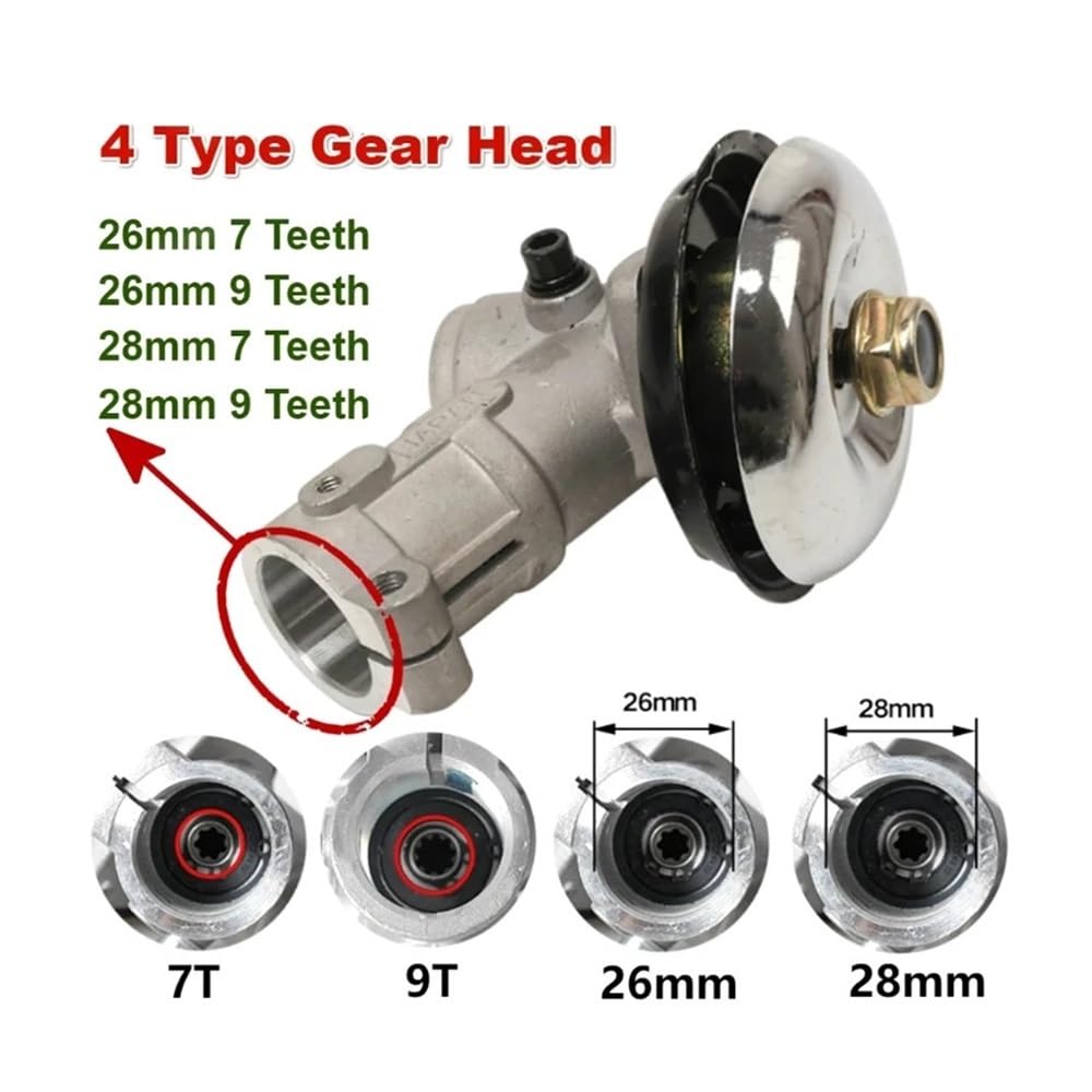 Universal Gearhead para Lawn Mower y Strimmer Gearbox Modelo A Parte de reemplazo Equipo de energía Exterior(26MM9T)