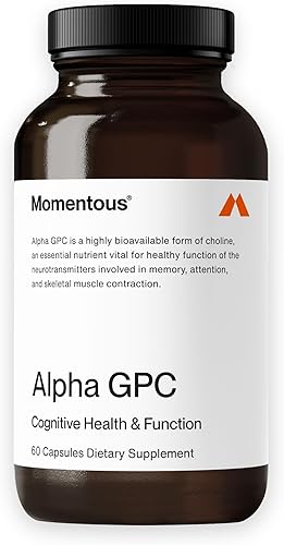 Miniatura 1 de Momentous Suplemento Alpha GPC – Salud cognitiva y apoyo a la función – Certificado NSF para el deporte – Sin OMG y gluten – 60 porciones