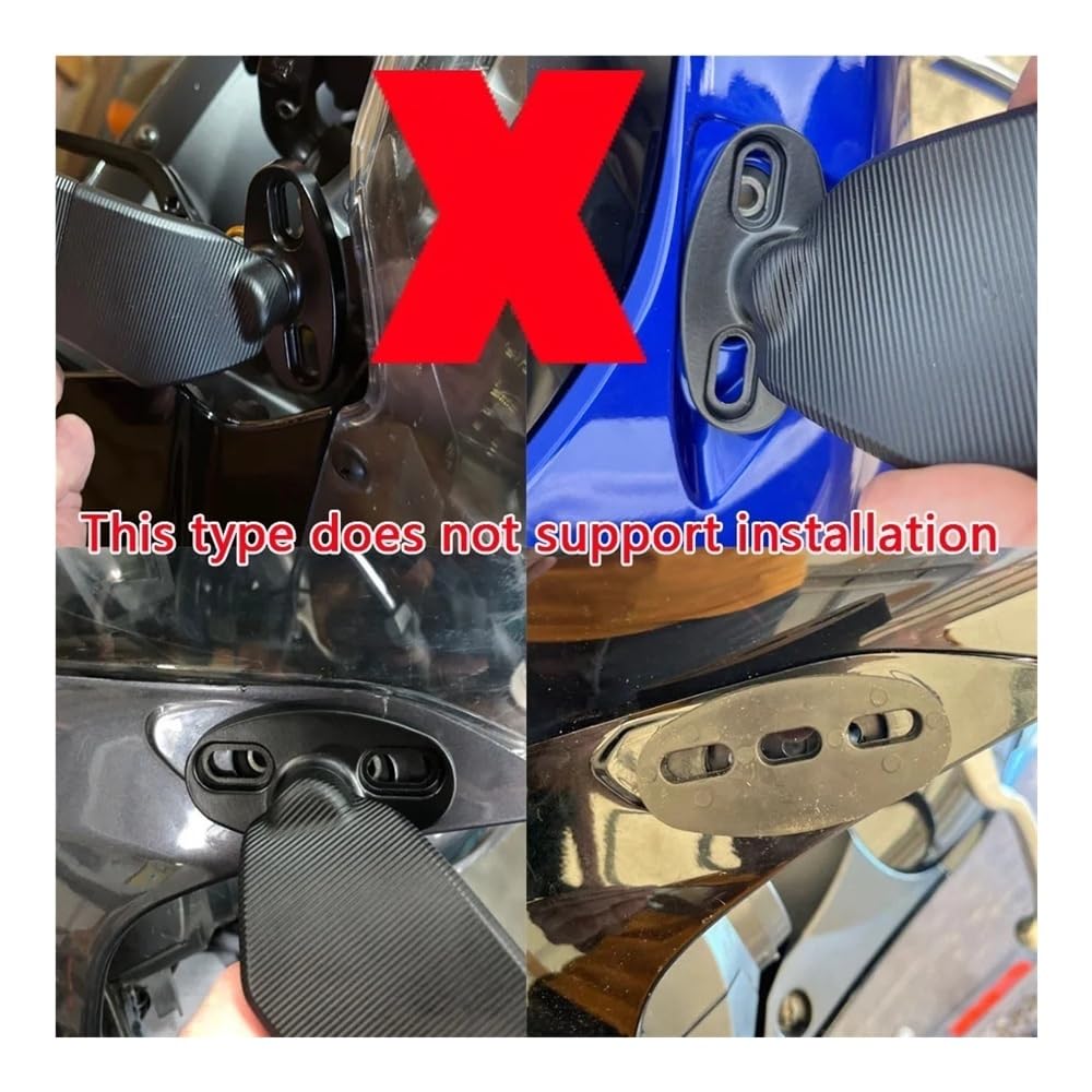 motos Miroir vélo Rétroviseur Moto Modifié Et Rotatif Pour CBR650 (2014), CBR1000RR, CBR600RR, CBR 250R, 300R, 400RR, 500R(Large Sight Glass)