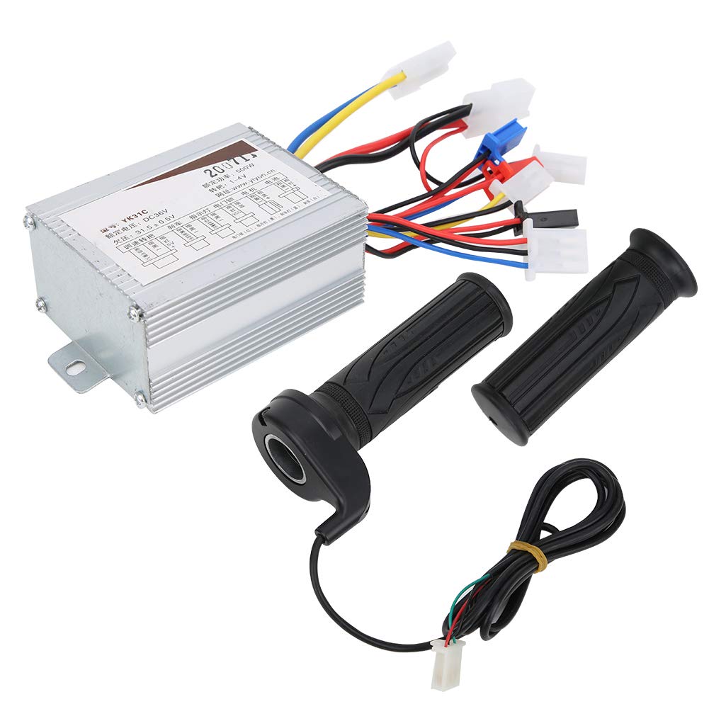 Controller-Gasgriff-Set Für E-Roller & E-Bike – 24/36/48V, 250-1000W, Stahl, Schwarz-Silber
