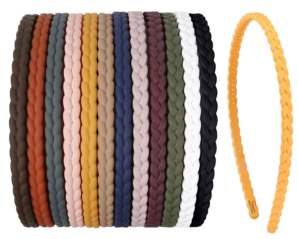 Saavi Hairband for Women/Girl | Skinny Hair Band Pack for Baby Girl | Stylish Hair Accessories (Pack of 12, Multicolor)