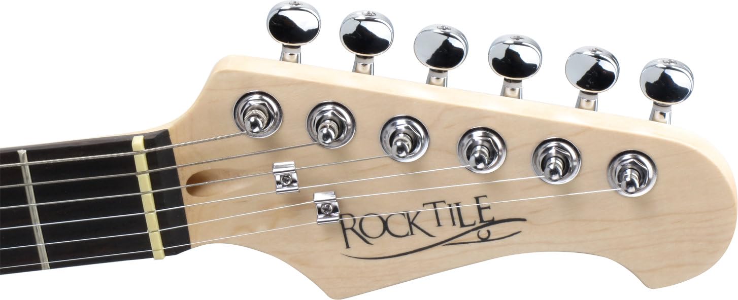 Rocktile Pro ST60-BK Chitarra Elettrica All Black – Corpo in mogano, Humbucker & Single-Coil pickup, incl. cavo per chitarra, leva tremolo & chiave esagonale – Ideale per principianti e avanzati