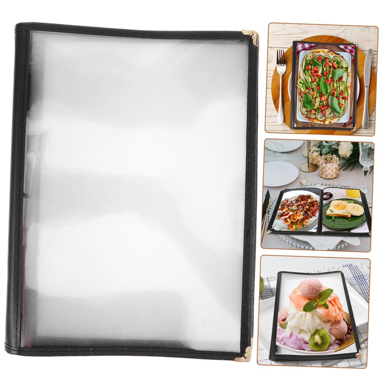 Menu Holder Pages Cover for Restaurant and Bar Elegant Menu Book Versatile Display for Drinks and Food Options