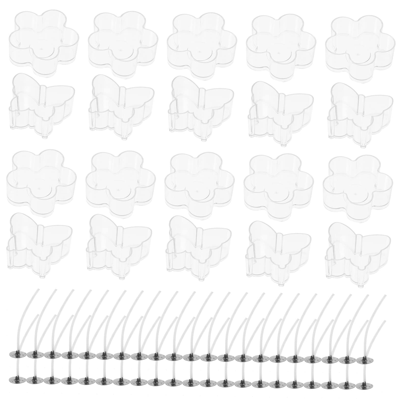 STOBOK 3sets Vasetti per Candele Riutilizzabili con Stoppini Contenitori per Candele Fai da Te Plastica per Matrimoni e Occasioni Speciali