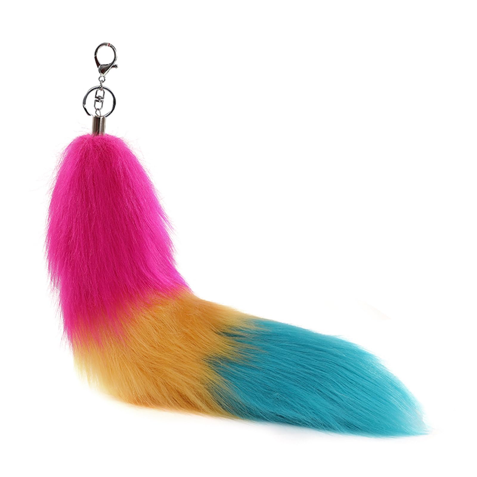Wegiwuca Unisex F Oxes Tail Keychain Aux Urs Oxes Tail Keyring Soft Urry Bag Hangings Charm Pendant Key Handbag Pendant Accessorise Handbag Accessorise
