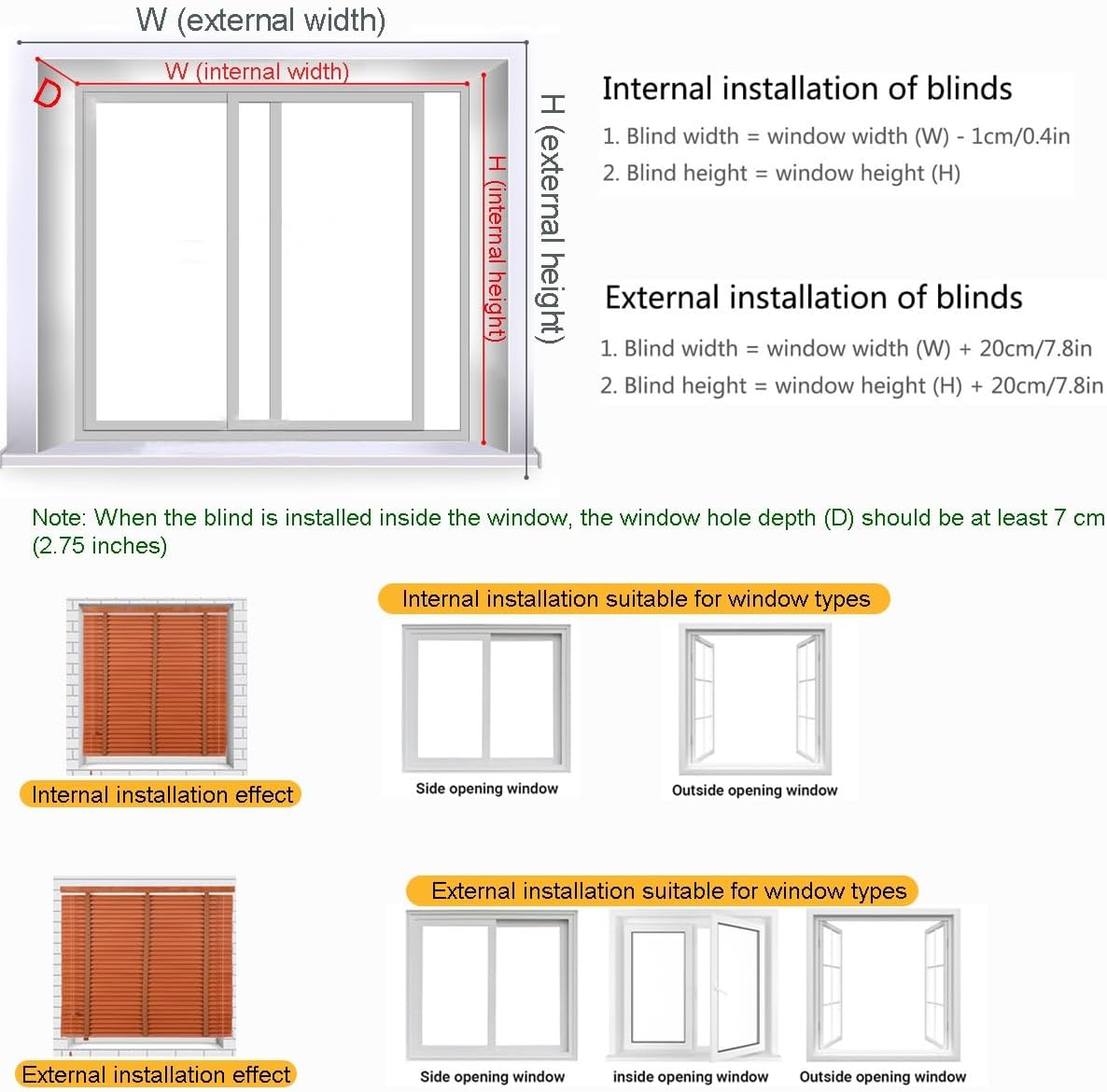 2" Slats Wooden Privacy Venetian Blinds 15" 24" 28" 30" 35" 46" 54" 64" 75" Custom Size Window Blinds, Breathable Shades for Bathrooms Kitchens, Cordless Solid Wood Blind(White)