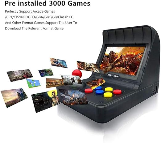 Amazon Co Jp ハンドヘルドゲームコンソール 3000クラシックゲーム レトロビデオゲームプレーヤー 16gb 4 3インチ フルビュー Tftスクリーン トランスラントゲーム アーケードゲーム Cp1 Cp2 Neogeo Gba Sfc Md おもちゃ