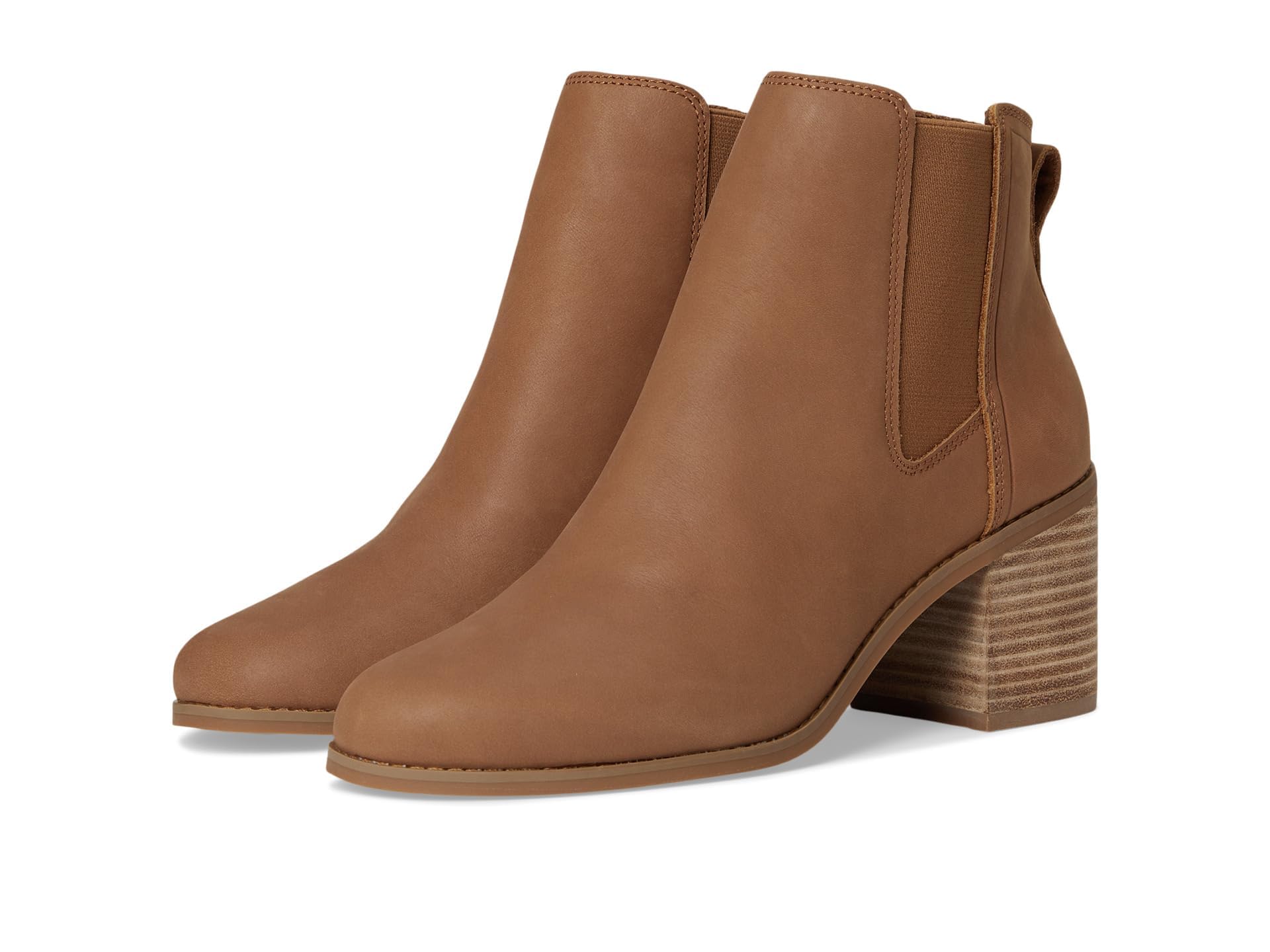 TOMS Women's Evelyn Chelsea Boot, Brown Sugar Leather, 7 UK