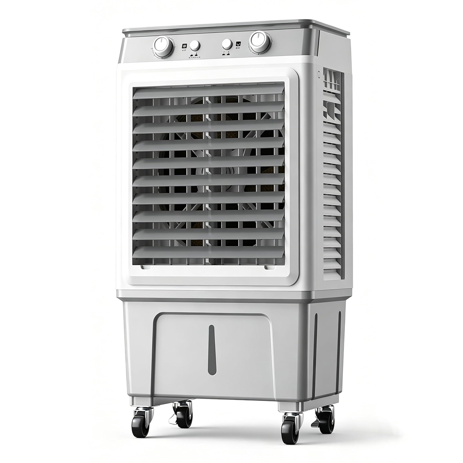 Commercial Evaporative Air Cooler, 3 in 1 Air Conditioner, 3-Speed Portable Swamp Coolers, Evaporative Cooler with 120° Oscillating, 30L Large Water Tank, Powerful Motor for Efficient Cooling
