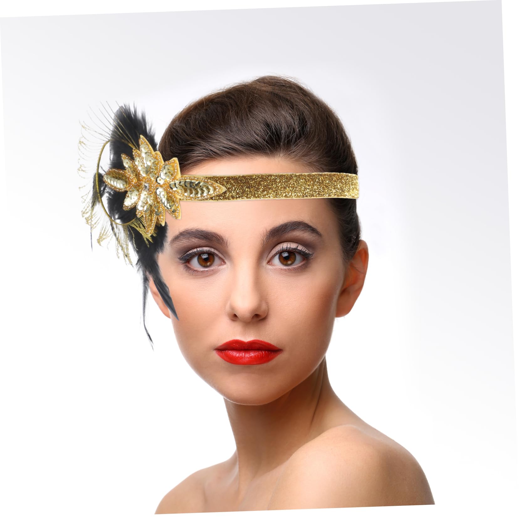 Beavorty Tiara Nupcial 4 Piezas Diadema De De Boda Tocados De Novia Para Boda Tocado Vintage Años 20 Diadema De Cuentas Para Mujer 1920 Pelo Mujer Banquete Elasticidad Poliéster
