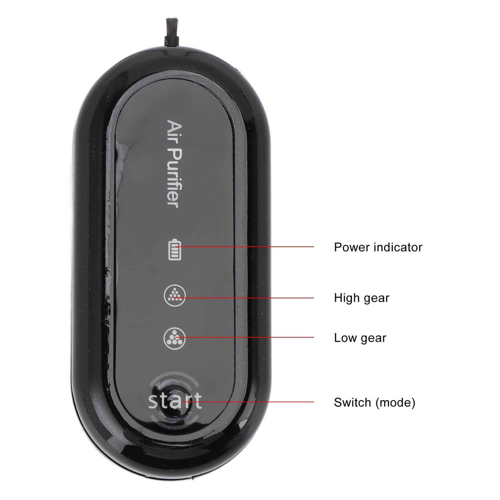 Purificador de aire portátil portátil, mini ionizador negativo recargable, collar purificador de aire personal para viajes al aire libre, coche, hogar