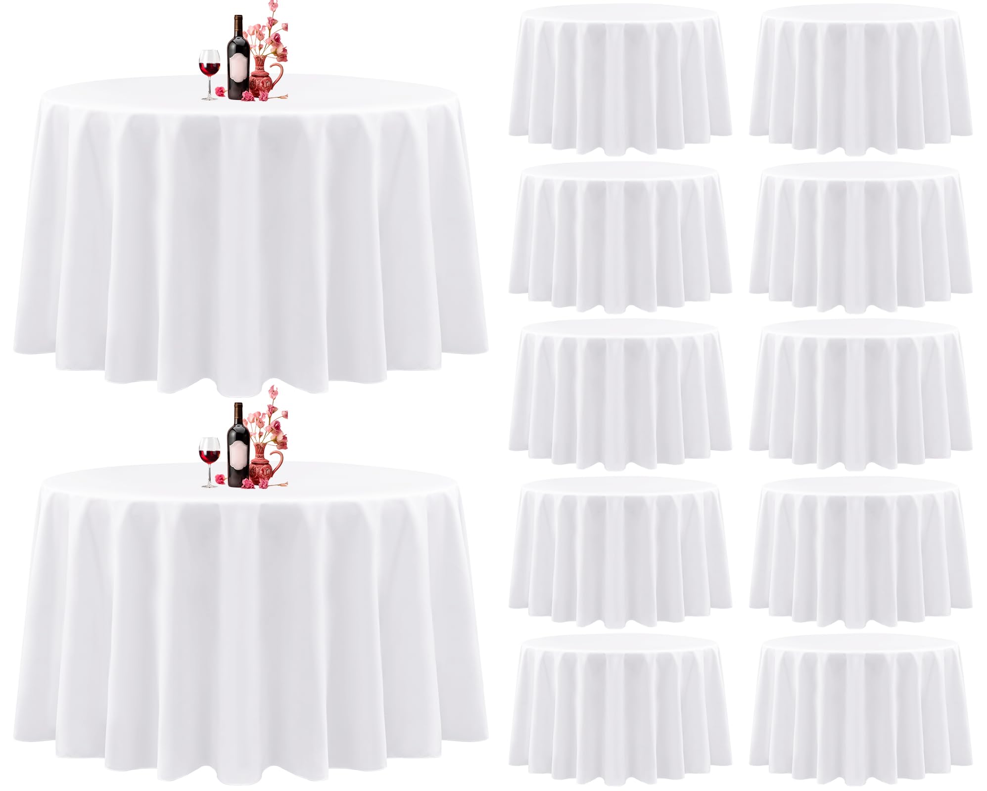 Amazon.com: Teruntrue 12 Packs 120 Inches Round Tablecloths