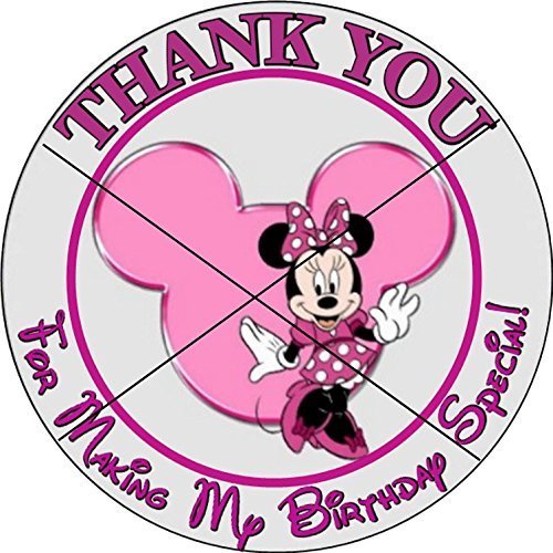 12 MINNIE MOUSE - Birthday Party Favor Stickers/Labels for Gift, Goody  Treat Bag (2.5 inches circle stickers, bags not included) by A2ZPlusmore