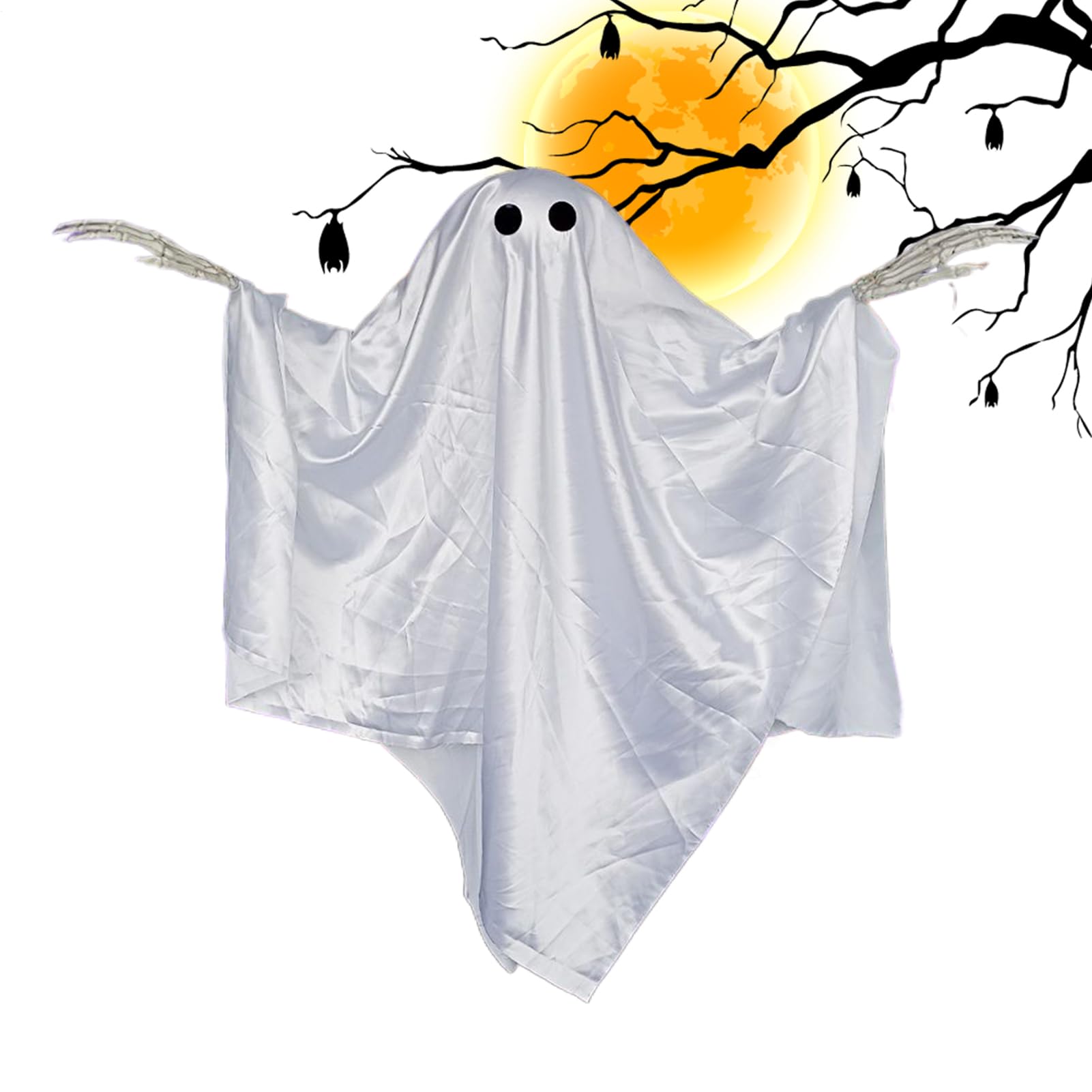 Décorations fantôme Halloween extérieur intérieur pour fête horreur mur