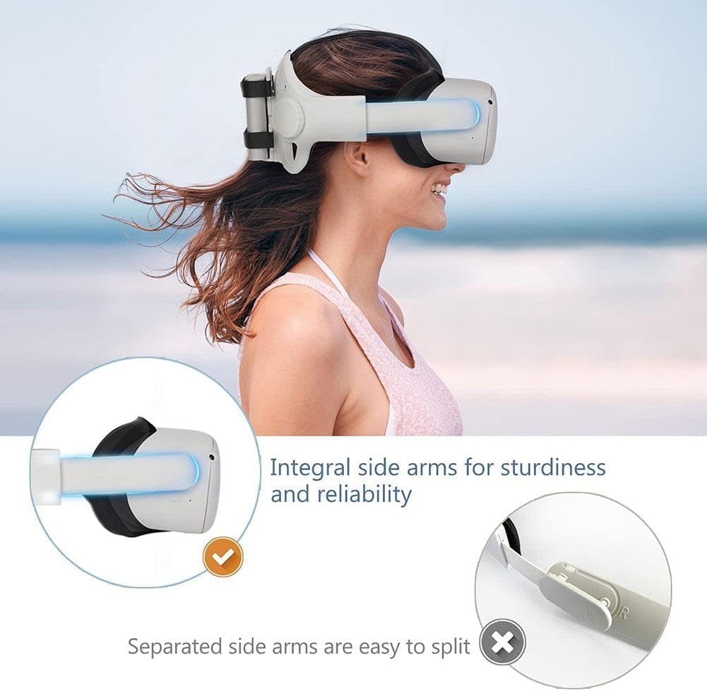 Correa for la Cabeza Compatible con Meta Quest 3, Correa Elite sin presión for Accesorios Oculus Quest 3, Diadema Ajustable, cojín Suave, Auriculares VR, Comodidad mejorada/290