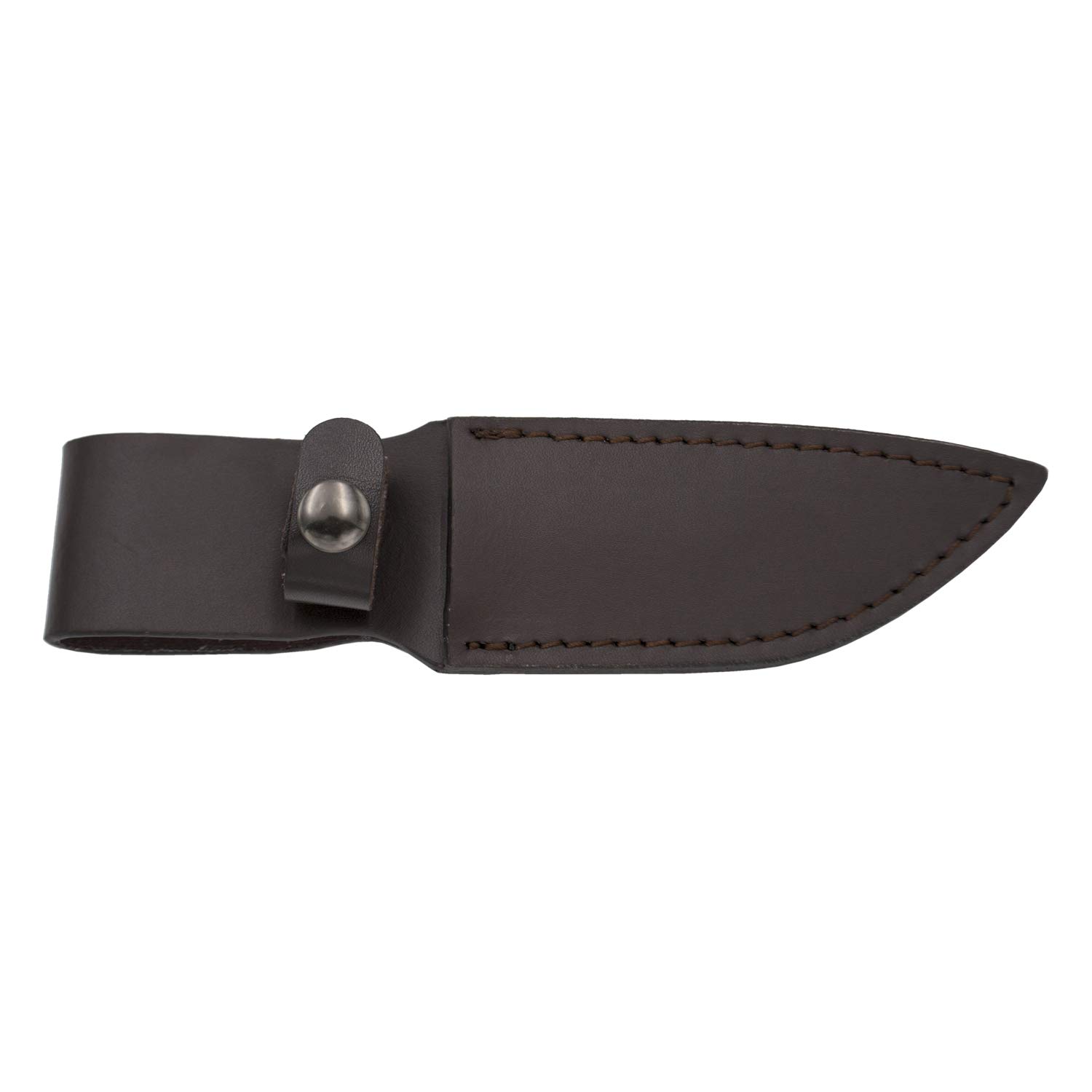 THIRD Cuchillo de Caza 16367ZW, con Hoja de Acero 440 de 10.6 cm Acabado Satinado, Mango de Madera. Incluye Funda de Piel