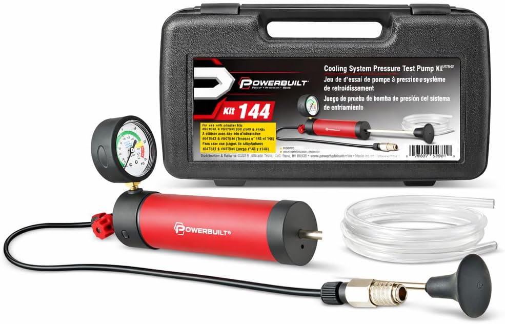 Powerbuilt Cooling System Adapter Set, 8 Piece, Cooling System Pressure Kit Upgrade, For Use with 940427 Kit, Storage Case, 647893