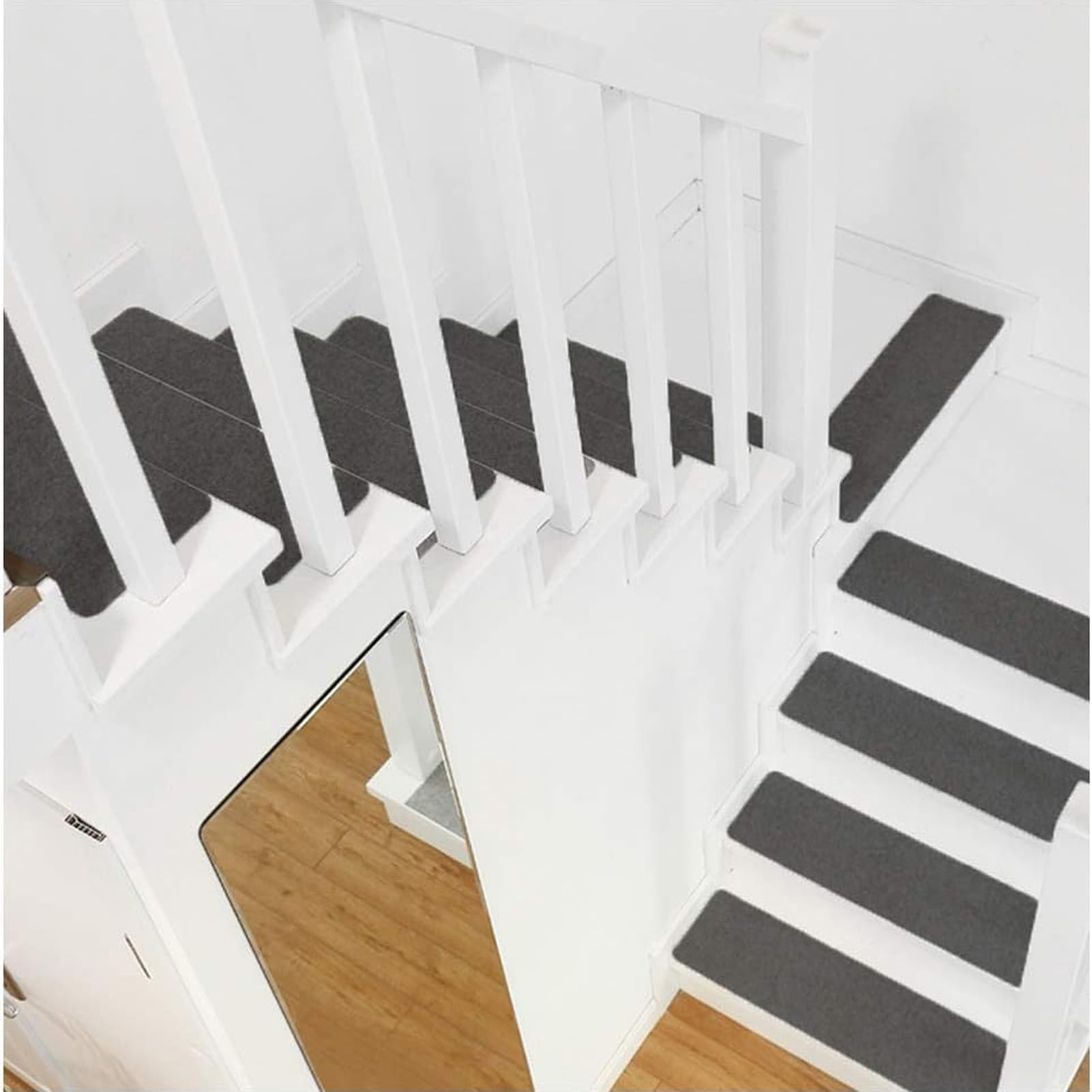 DFrywdgSEY Stair mats, Non Slip Runners, Non-Slip, Indoor Runner Safety Rug, Self Adhesive for Steps Staircase Floor(Dark Grey,15pcs)