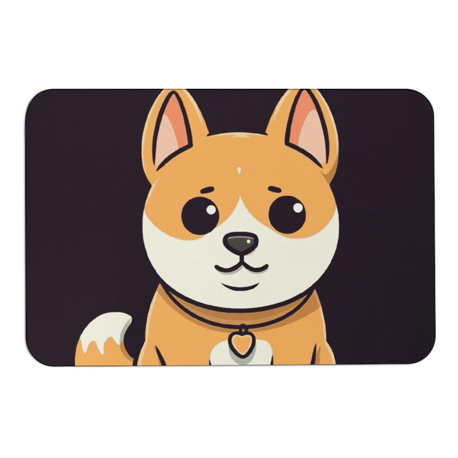 Tapis de bain antidérapant en diatomée Shiba Inu pour éviter les glissades et l'eau au sol