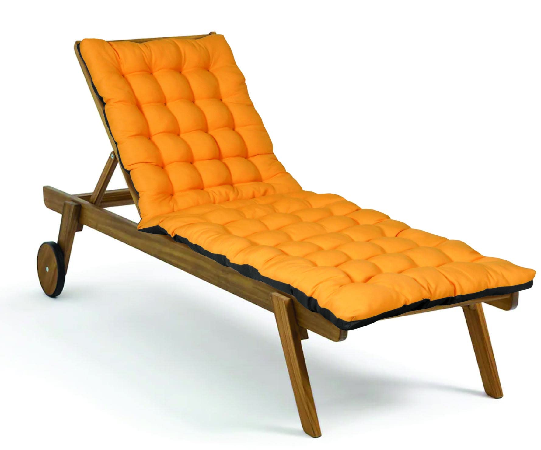Atout Ciel Cuscino trapuntato bicolore per bagno di sole 190 x 60 cm giallo antracite