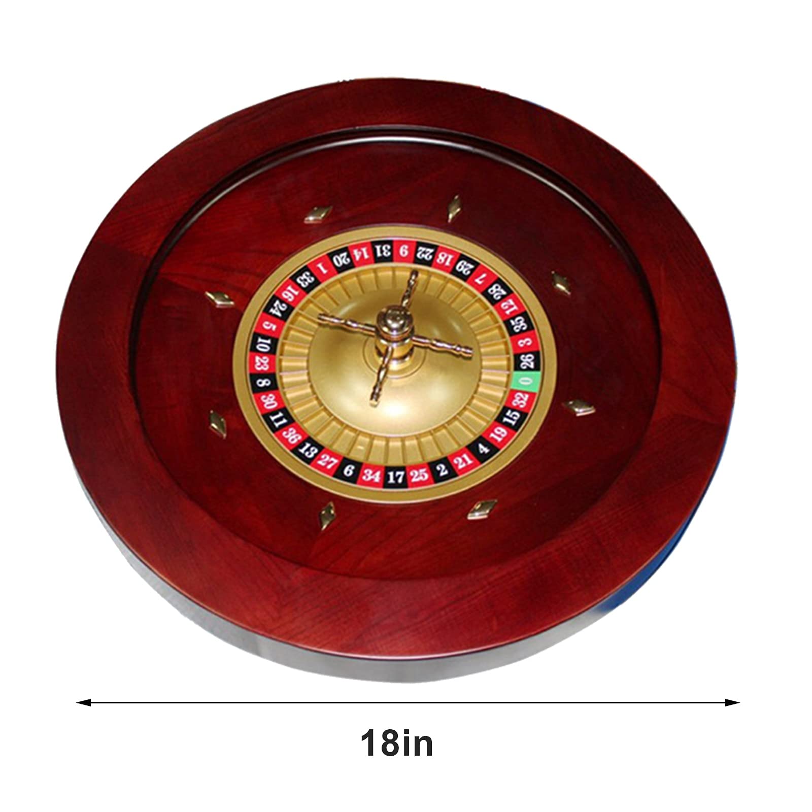 Holz-Roulette-Rad-Set mit Einzel-Null-Layout, Casino-Qualität, Präzisionskugellager, Flugzeug-Aluminiumschale, perfekt für einen Spielabend zu Hause oder eine Club-Party-Süßigkeiten