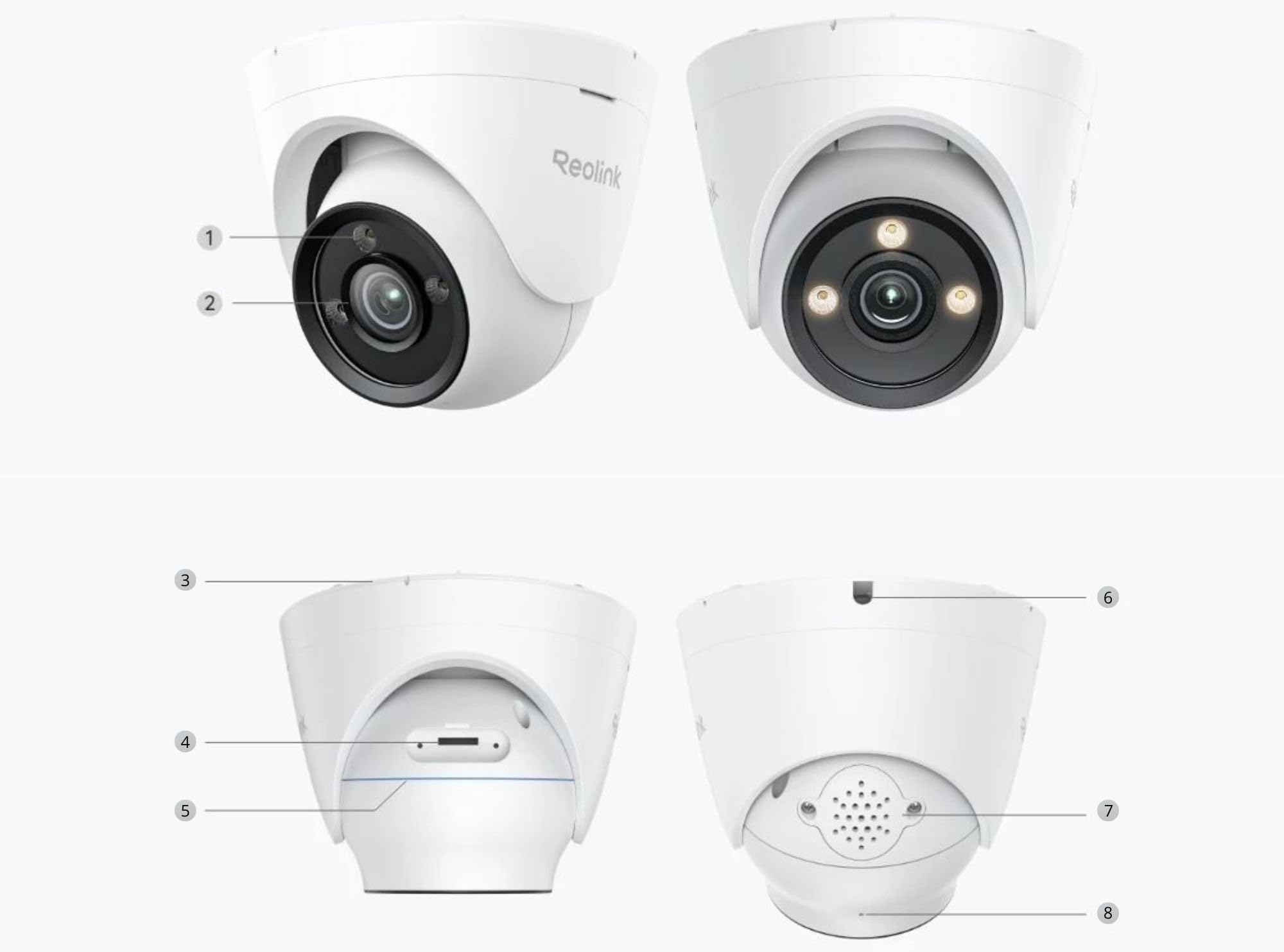 Reolink P335X 4K PoE Sicherheitskamera, AI-Mensch/Fahrzeugerkennung, Farbnachtsicht, IP67 wetterfeste IP-Kamera für den Außenbereich, 8MP kabelgebundene Überwachungskamera mit Fernzugriff
