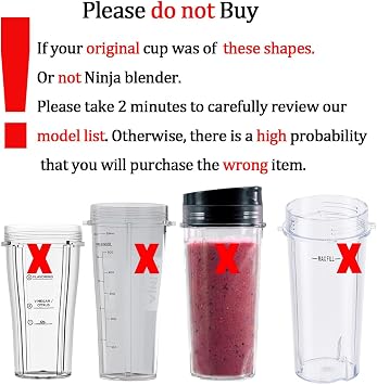 SS101 Replacement Blade and 32oz Cups for Ninja Blender SS150,SS151,SS300, SS350,SS351, SS351TGT, CO351B, SS100, SS101, SS101C, CO101B